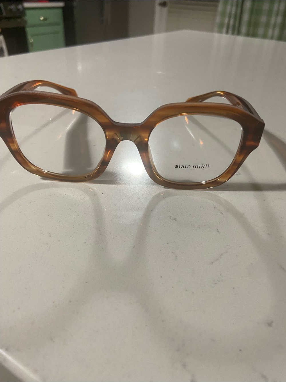 Alain Mikli Women's Amber Tortoiseshell Optical Glasses Retail $613